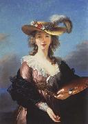 Elisabeth-Louise Vigee-Lebrun Self-Portrait in a Straw Germany oil painting artist